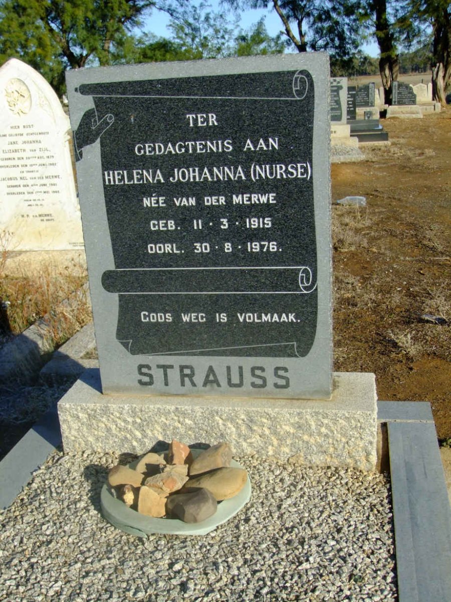 STRAUSS Helena Johanna nee VAN DER MERWE 1915-1976