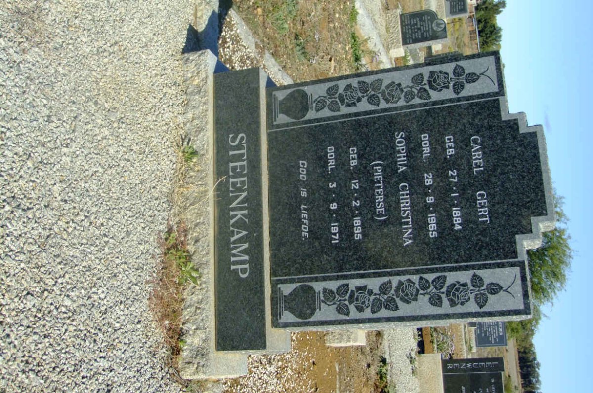 STEENKAMP Carel Gert 1884-1965 &amp; Sophia Christina PIETERSE 1895-1971