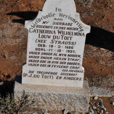 TOIT Catherina Wilhelmina Louw, du nee STRAUSS 1886-1937