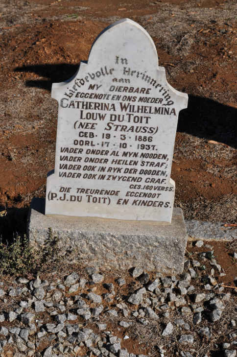 TOIT Catherina Wilhelmina Louw, du nee STRAUSS 1886-1937
