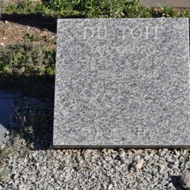 TOIT Jan Georg, du 1911-1986