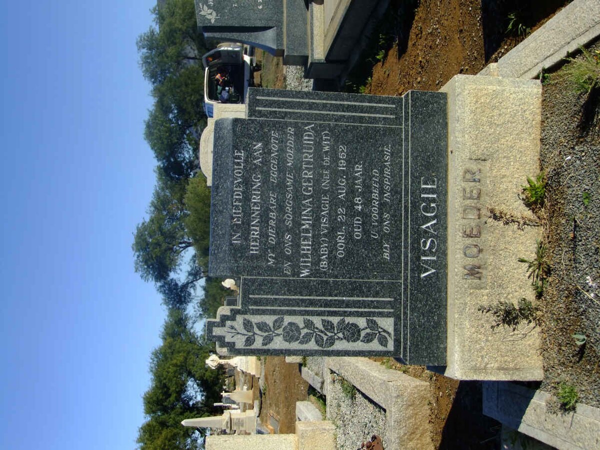 VISAGIE Wilhelmina Gertruida nee DE WIT -1952