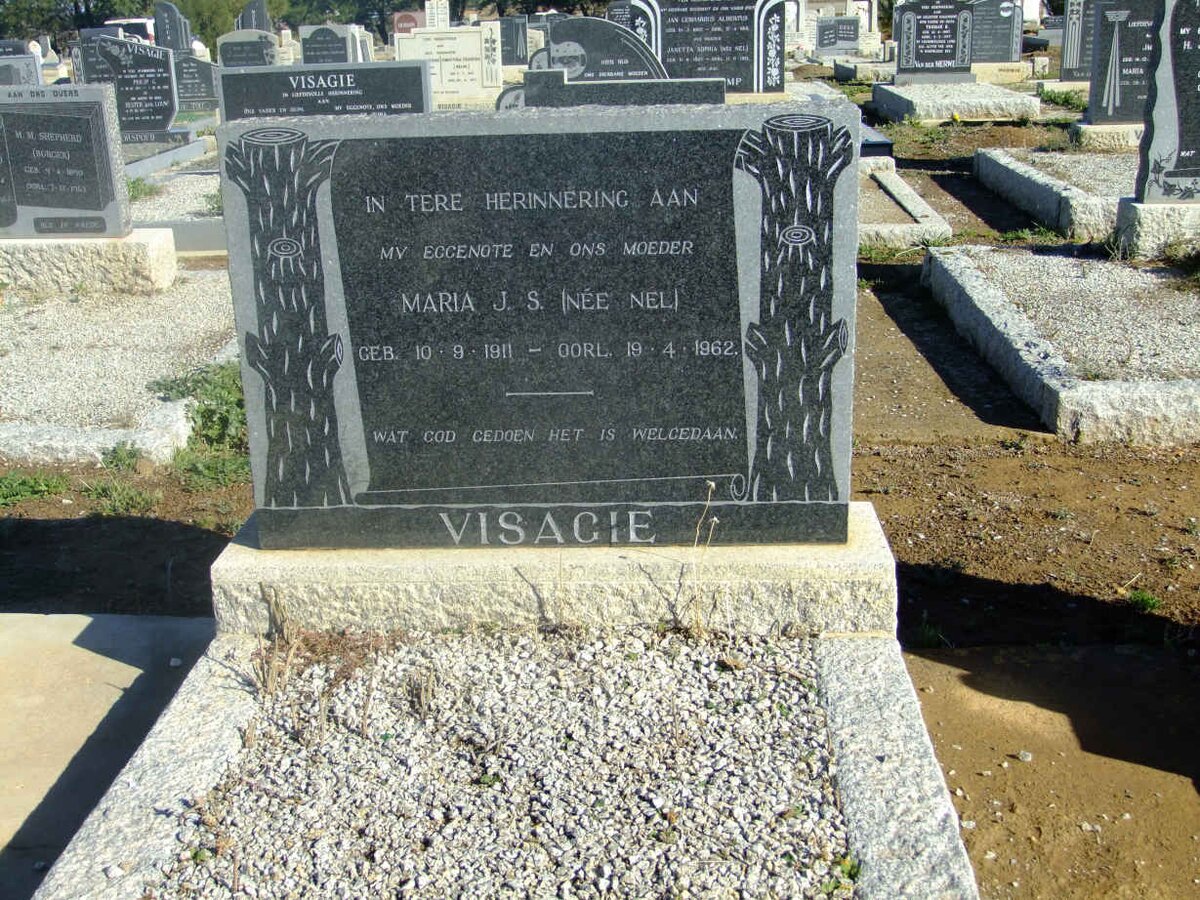 VISAGIE Maria J.S. nee NEL 1911-1962