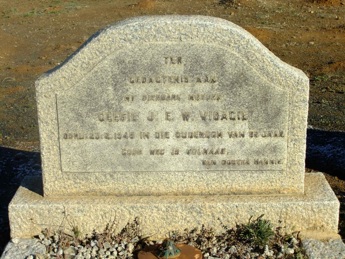 VISAGIE Geesie J.E.W. -1948