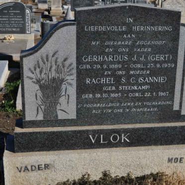 VLOK Gerhardus J.J. 1889-1959 &amp; Rachel S.C. STEENKAMP 1885-1967