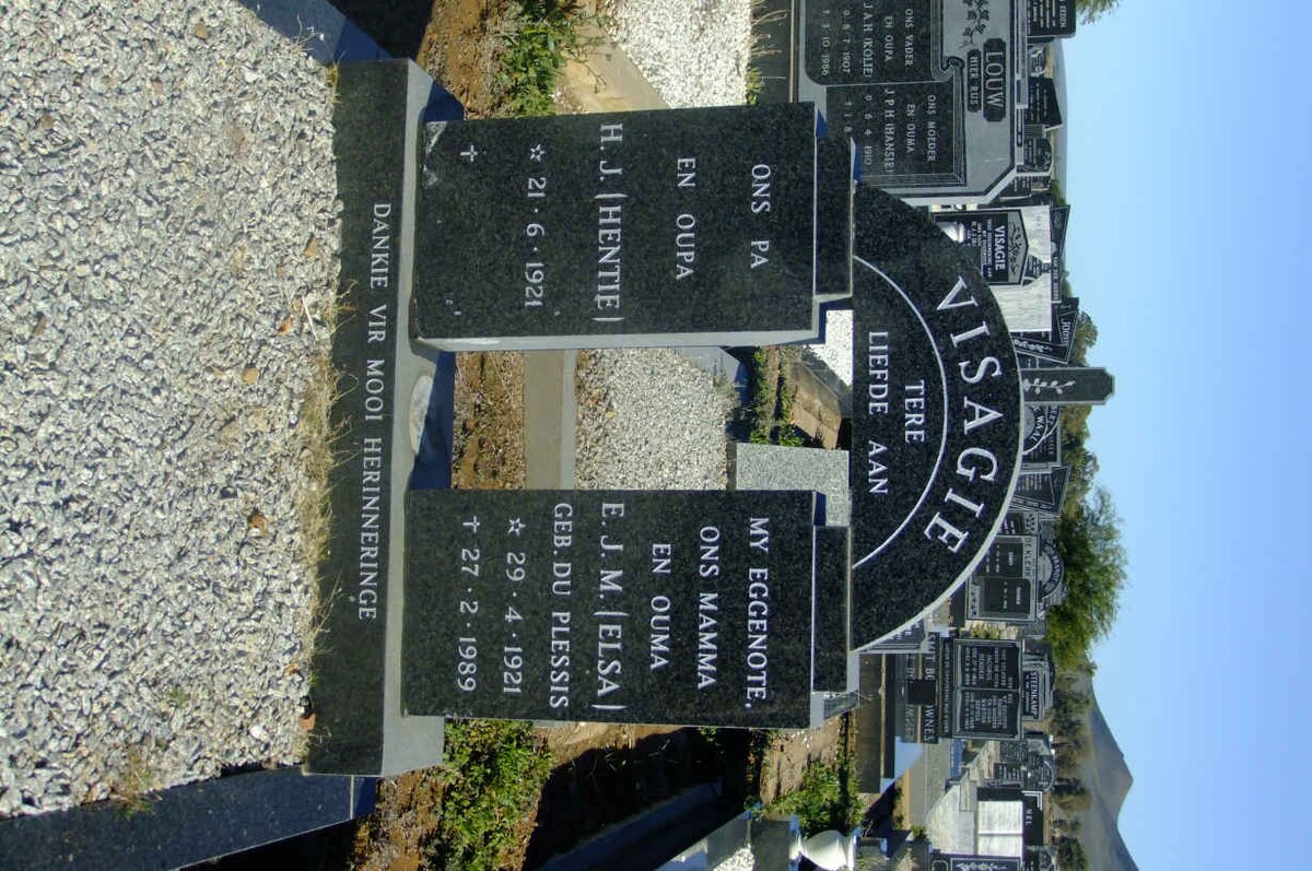 VISAGIE H.J. 1921- &amp; E.J.M. DU PLESSIS 1921-1989