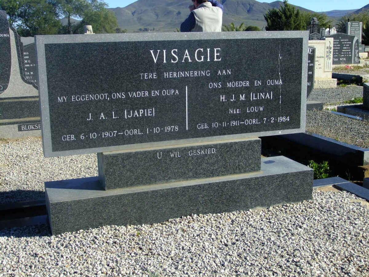 VISAGIE J.A.L. 1907-1978 &amp; H.J.M. LOUW 1911-1984