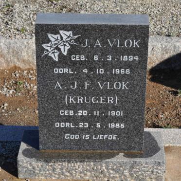 VLOK J.A. 1894-1968 &amp; A.J.F. KRUGER 1901-1985