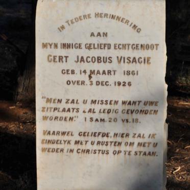 VISAGIE Gert Jacobus 1861-1926