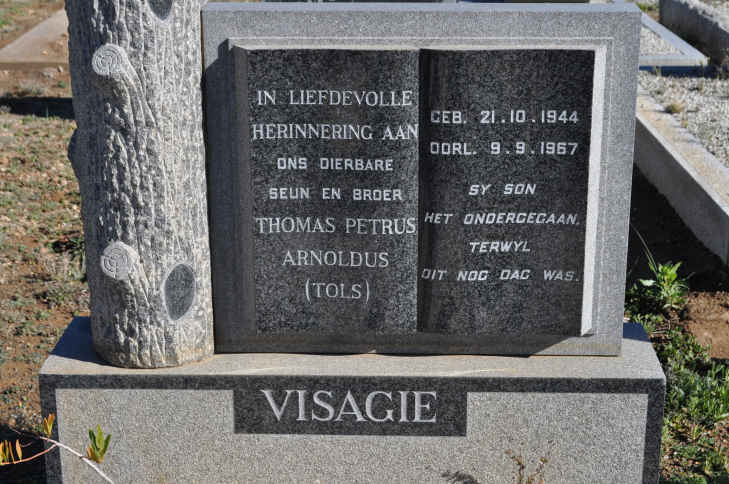 VISAGIE Thomas Petrus Arnoldus 1944-1967