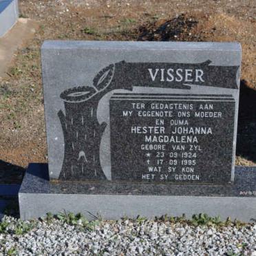 VISSER Hester Johanna Magdalena nee VAN ZYL 1924-1995