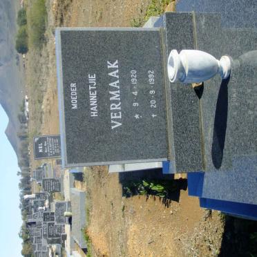 VERMAAK Hannetjie 1920-1992