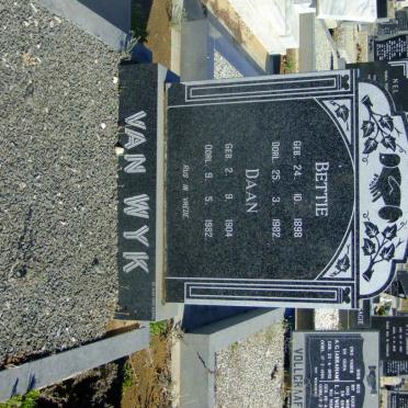 WYK Daan, van 1904-1982 &amp; Bettie 1898-1982