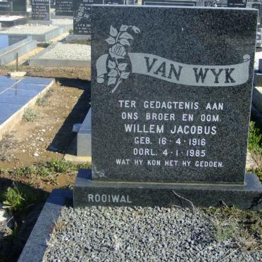 WYK Willem Jacobus, van 1916-1985