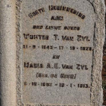ZYL Wouter T., van 1842-1920 &amp; Maria A.E. DE BEER 1862-1913