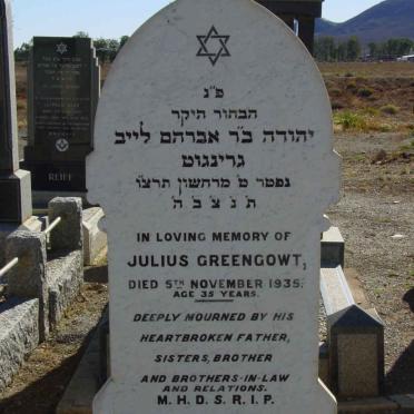 GREENGOWT Julius -1935