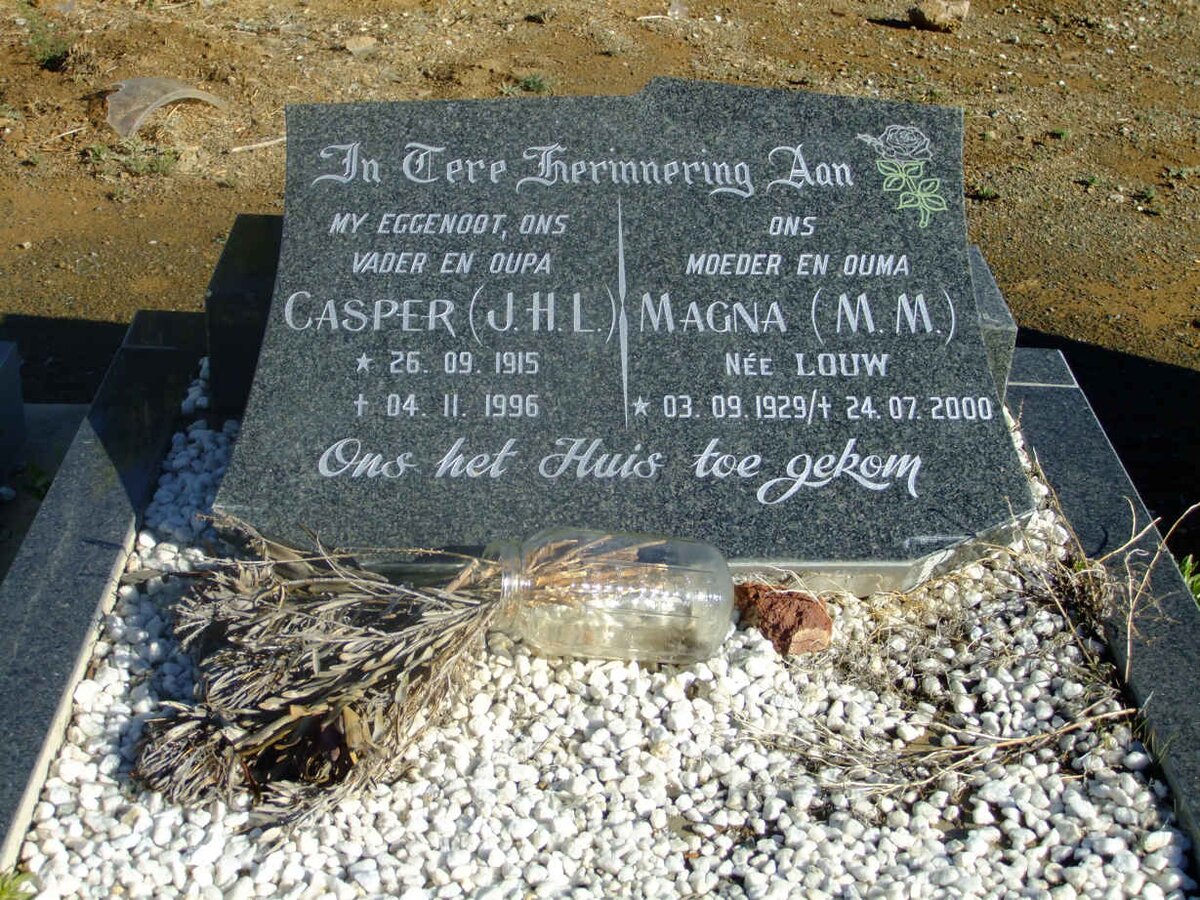 ? J.H.L. 1915-1996 &amp; M.M. LOUW 1929-2000