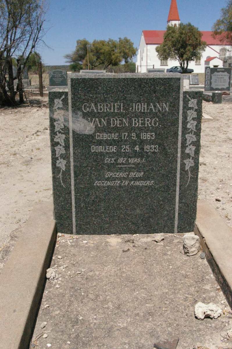 BERG Gabriel Johann, van den 1863-1933