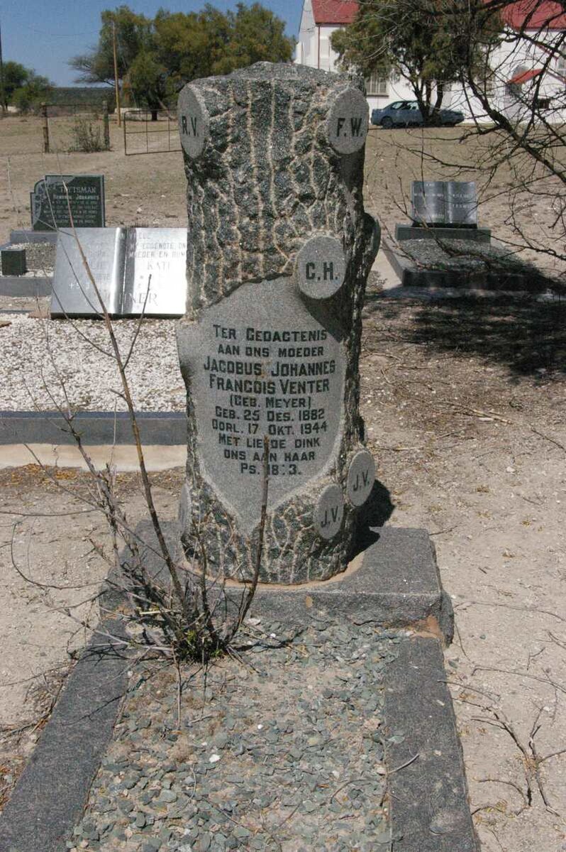 VENTER Jacobus Johannes Francois nee MEYER 1882-1944