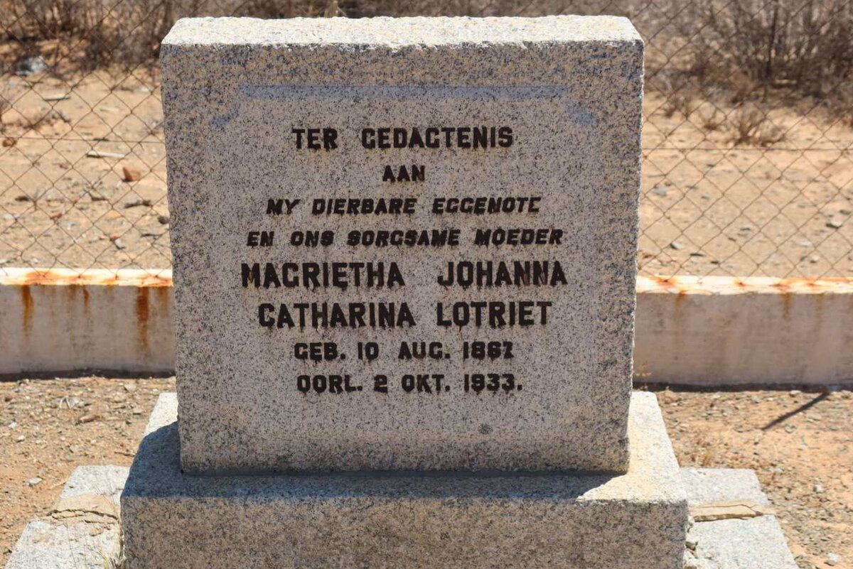 LOTRIET Magrietha Johanna Catharina 1867-1933