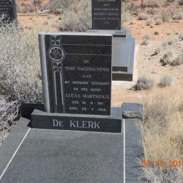 KLERK Lucas Marthinus, de 1911-1966