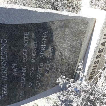 ROUSSEAU Elizabeth Adriana Nicolaas BARNARD 1908-1963