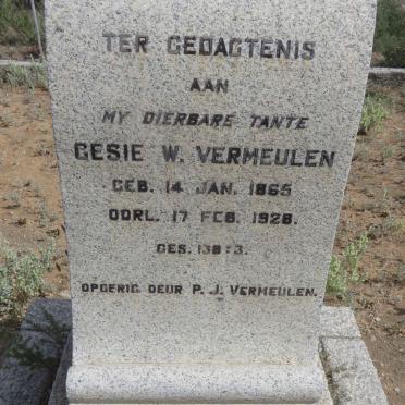 VERMEULEN Gesie W. 1865-1928