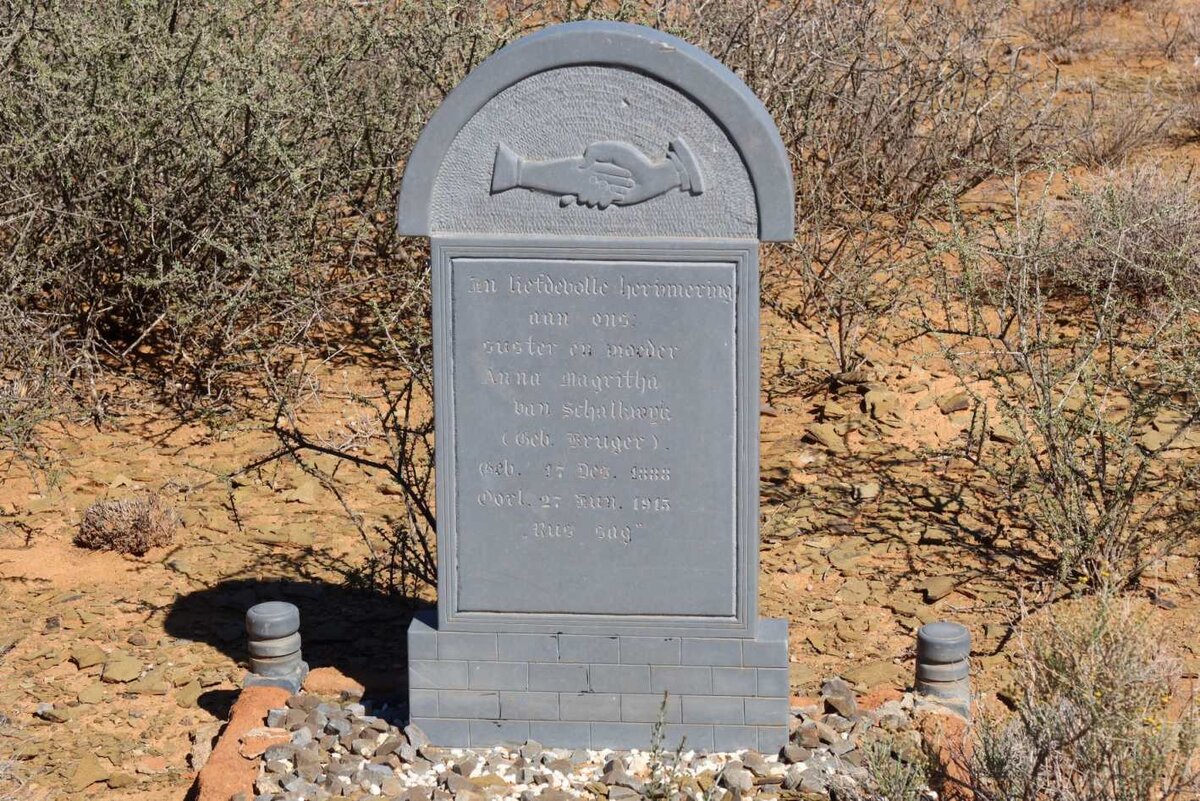 SCHALKWYK  Anna Magritha, van nee KRUGER 1888-1915