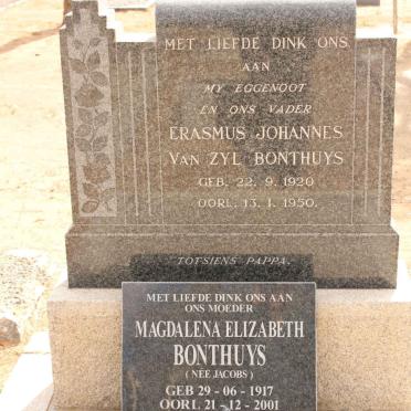 BONTHUYS Erasmus Johannes Van Zyl 1920-1950 &amp; Magdalena Elizabeth JACOBS 1917-2001