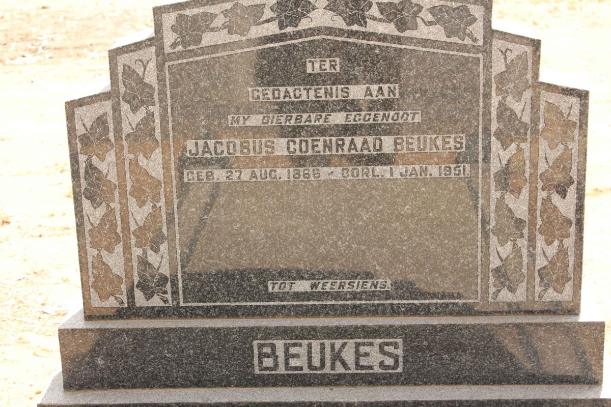 BEUKES Jacobus Coenraad 1866-1951