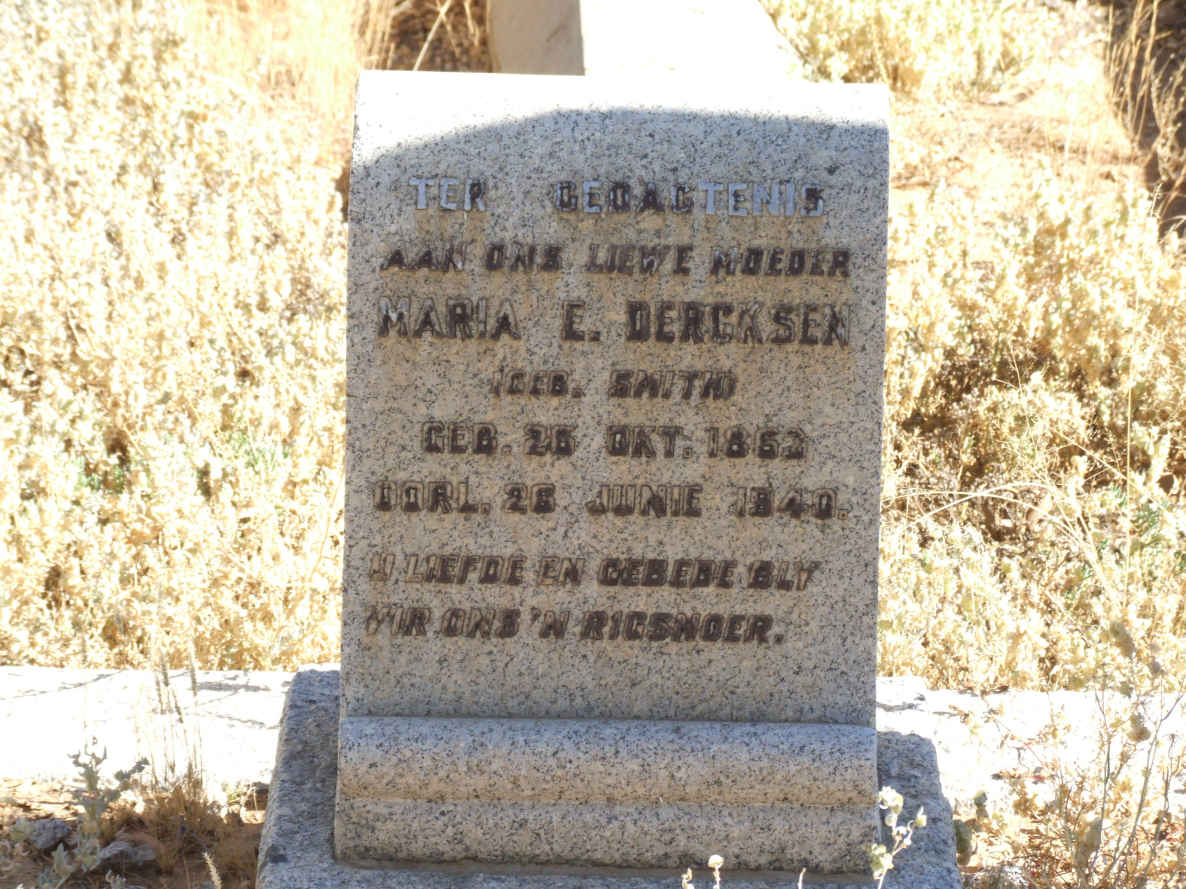 DERCKSEN Maria E. nee SMITH 1863-1940