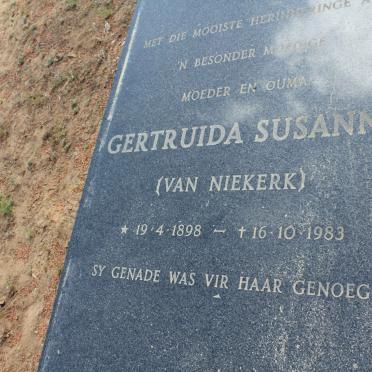 ECKARD Gertruida Susanna nee VAN NIEKERK 1898-1983