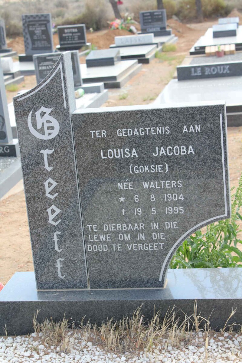 GREEFF Louisa Jacoba nee WALTERS 1904-1995