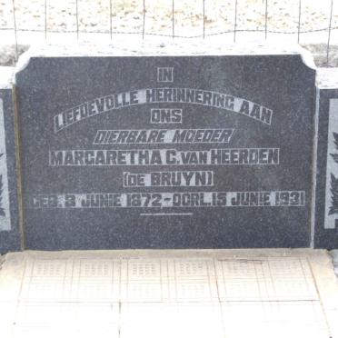HEERDEN Margaretha C., van nee DE BRUYN 1872-1931