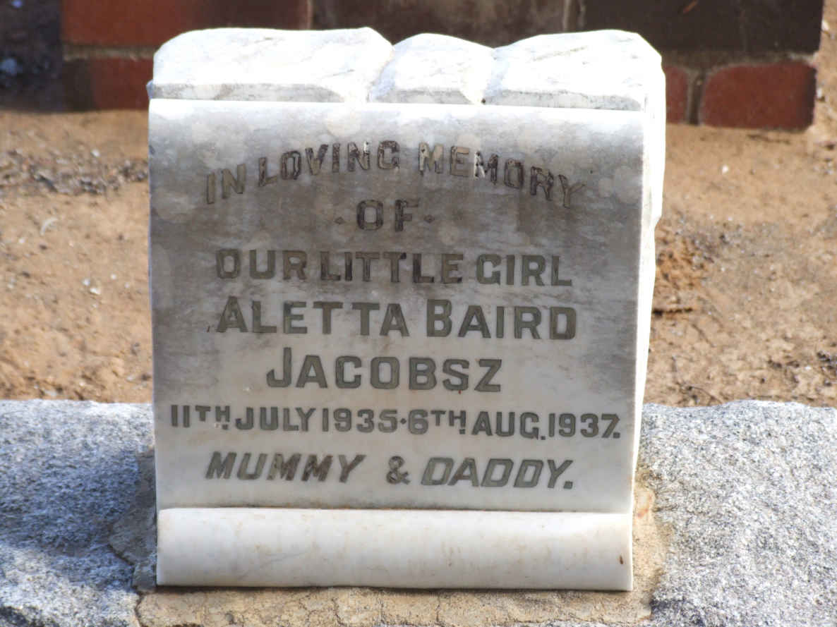 JACOBSZ Aletta Baird 1935-1937
