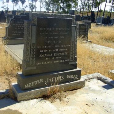 JACOBS Pieter D. 1903-1968 &amp; Johanna Elizabeth LE ROUX 1905-1970