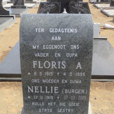 JACOBS Floris A. 1915-1995 &amp; Nellie BURGER 1919-2009