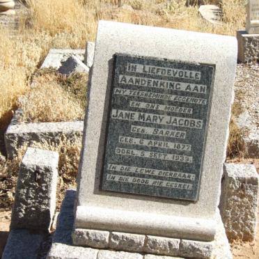 JACOBS Jane Mary nee BARKER 1877-1939