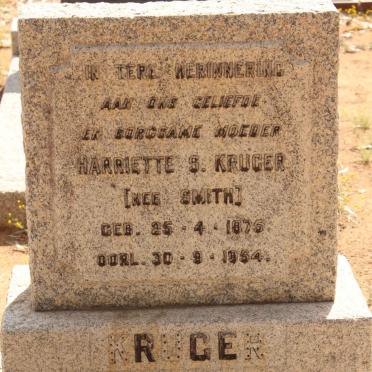 KRUGER Harriette S. nee SMITH 1875-1954