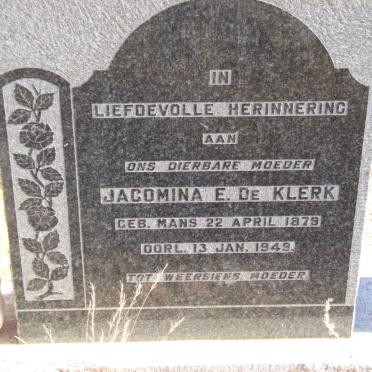 KLERK Jacomina E., de nee MANS 1879-1949