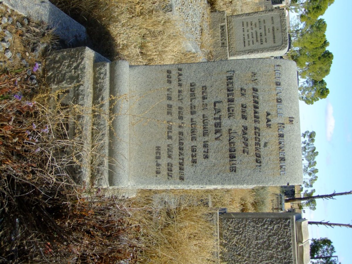 LATSKY Frederick Jacobus 1878-1936