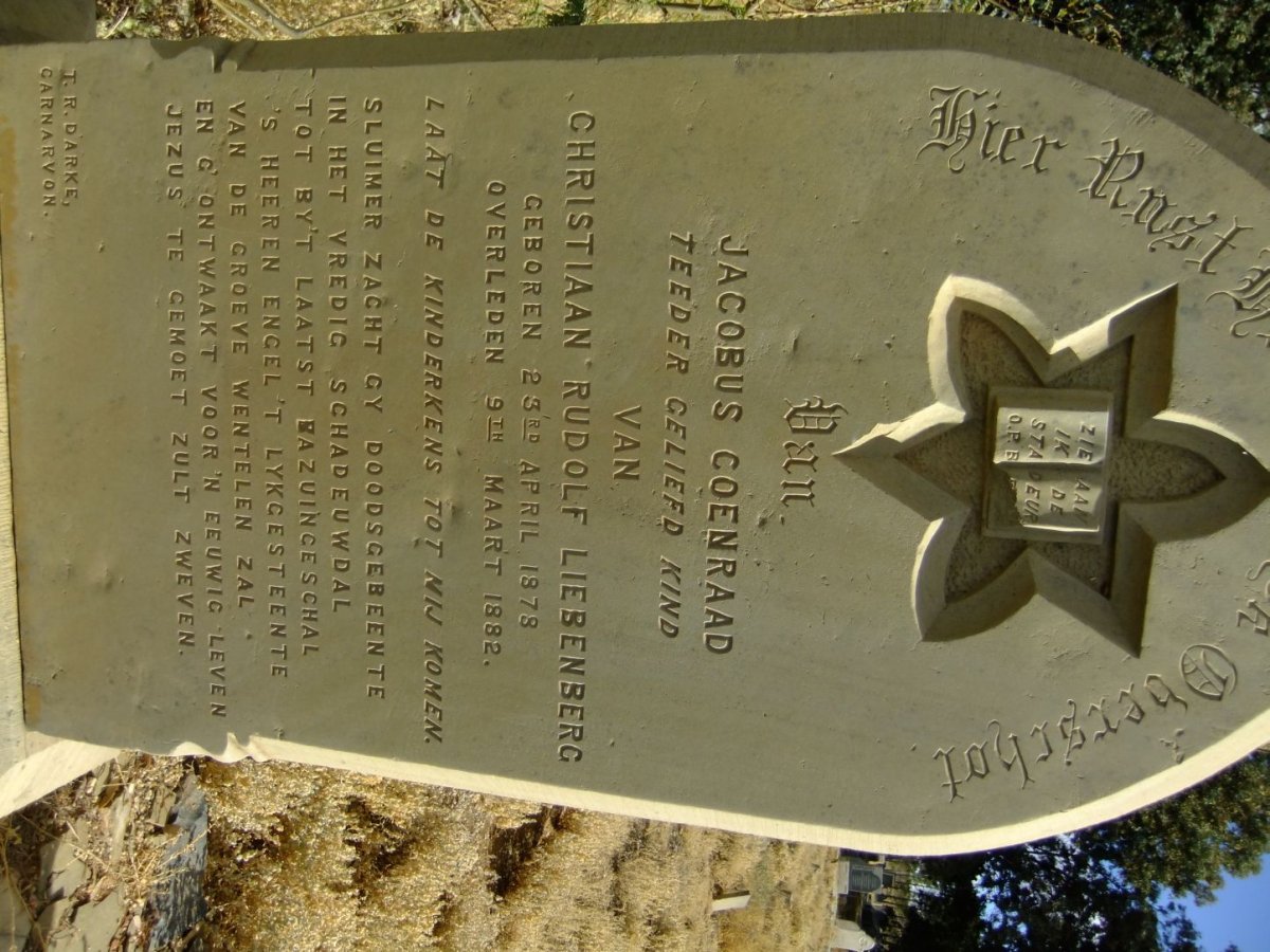 LIEBENBERG Jacobus Coenraad 1878-1882