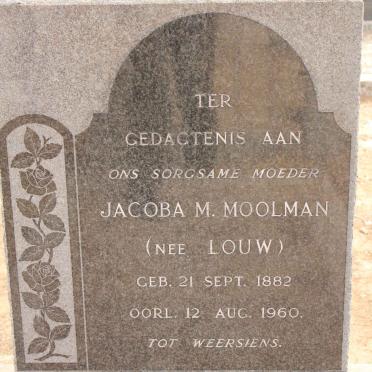 MOOLMAN Jacoba M. nee LOUW 1882-1960