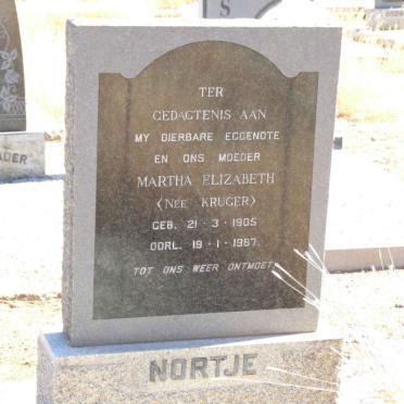 NORTJE Martha Elizabeth nee KRUGER 1905-1967