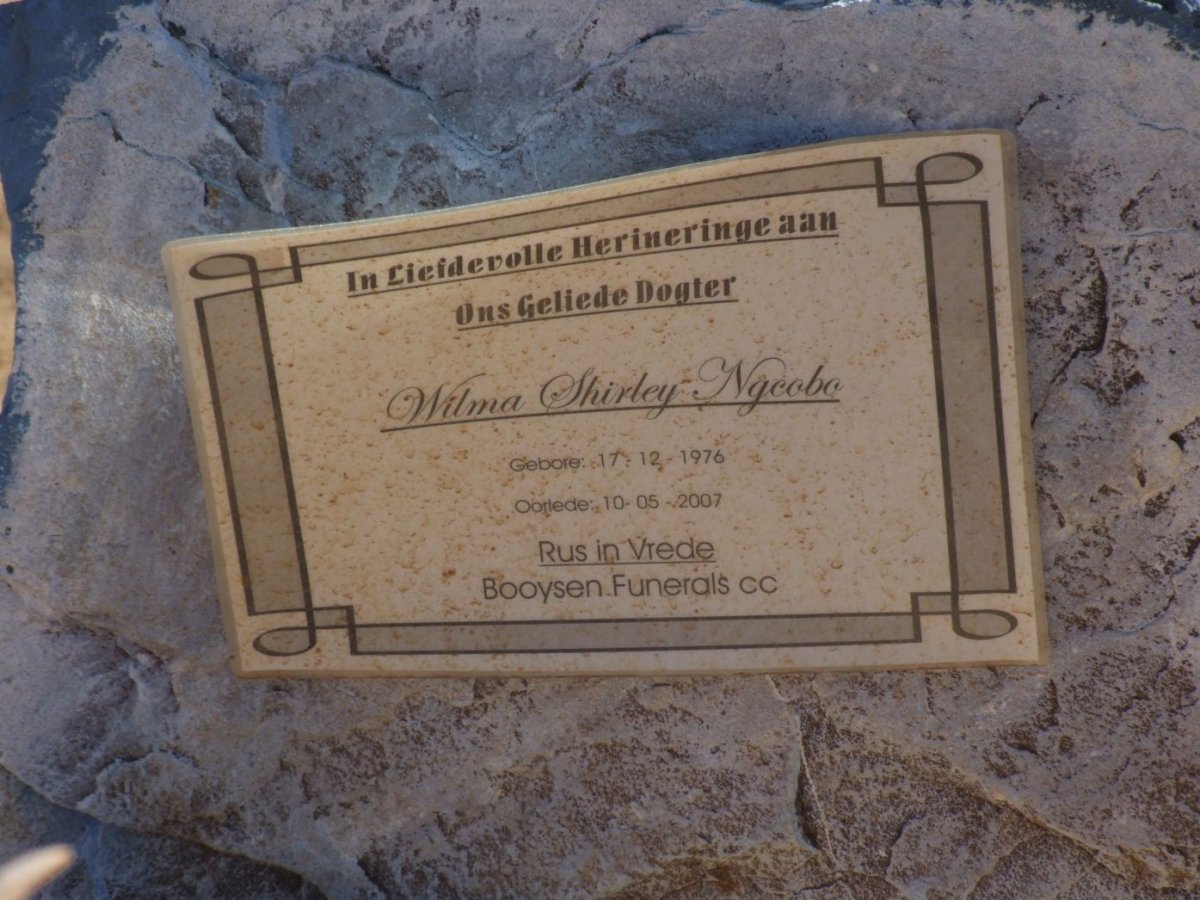 NGCOBO Wilma Shirley 1976-2007