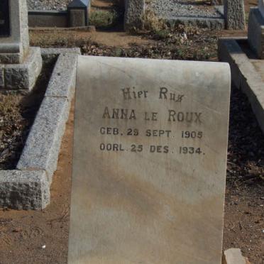 ROUX Anna, le 1905-1934