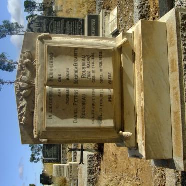 ROUSSEAU Daniel Petrus 1854-1937 &amp; Dorothea Elizabeth MALAN 1856-1932