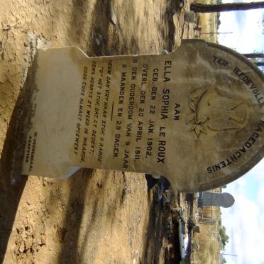 ROUX Ella Sophia, le 1902-1911