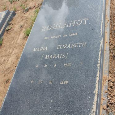 ROHLANDT Maria Elizabeth nee MARAIS 1923-1999