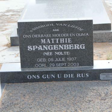 SPANGENBERG Matthie nee NOLTE 1907-2003